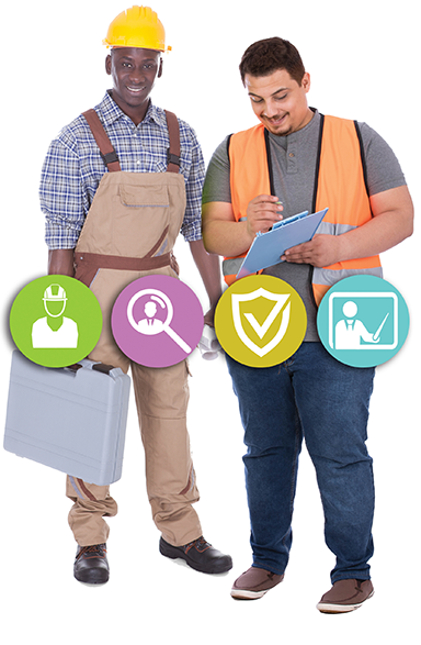 Worker with safety coordinator image